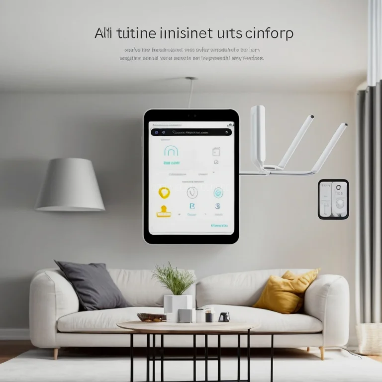 Mobile app interface showing home automation controls